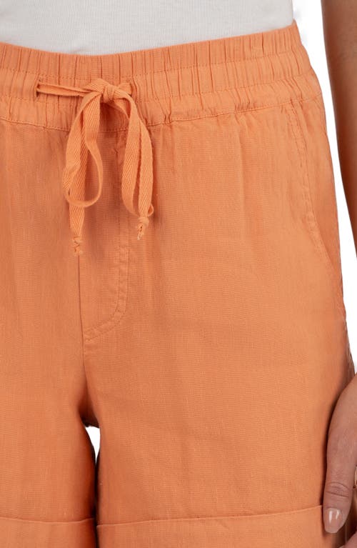 Kut From The Kloth Lelani Linen Blend Drawstring Shorts