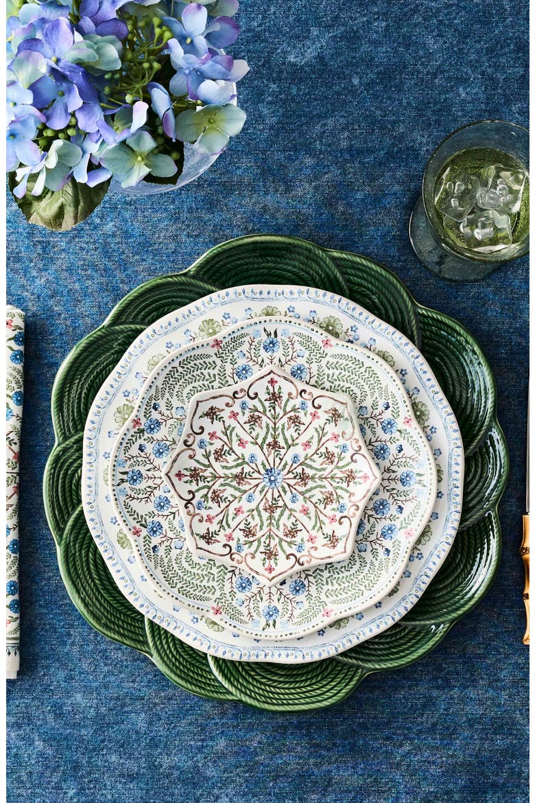 Villa Seville Set of Four Scalloped Cocktail Plates, Alternate, color, CHAMBRAY