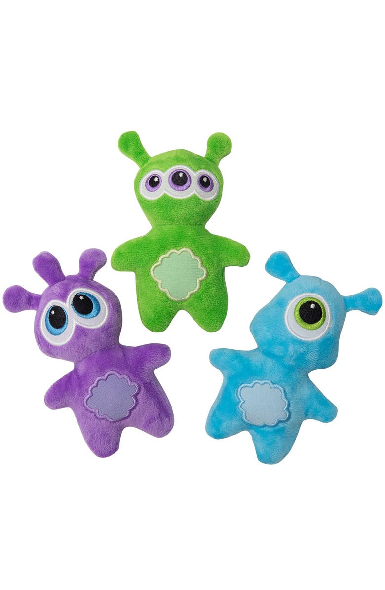 SnugArooz 3 Pack Plush Dog Toys, Main, color, Multicolored