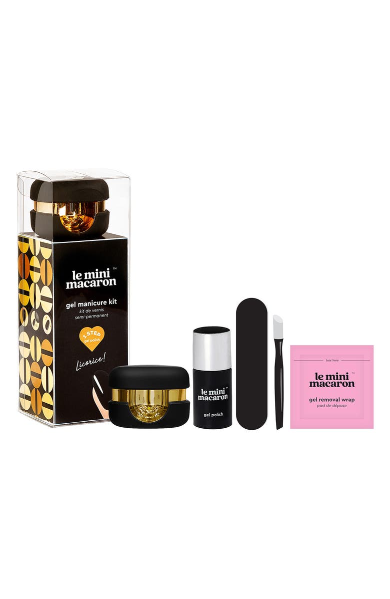 Le Mini Macaron Gel Manicure Kit, Main, color, Licorice