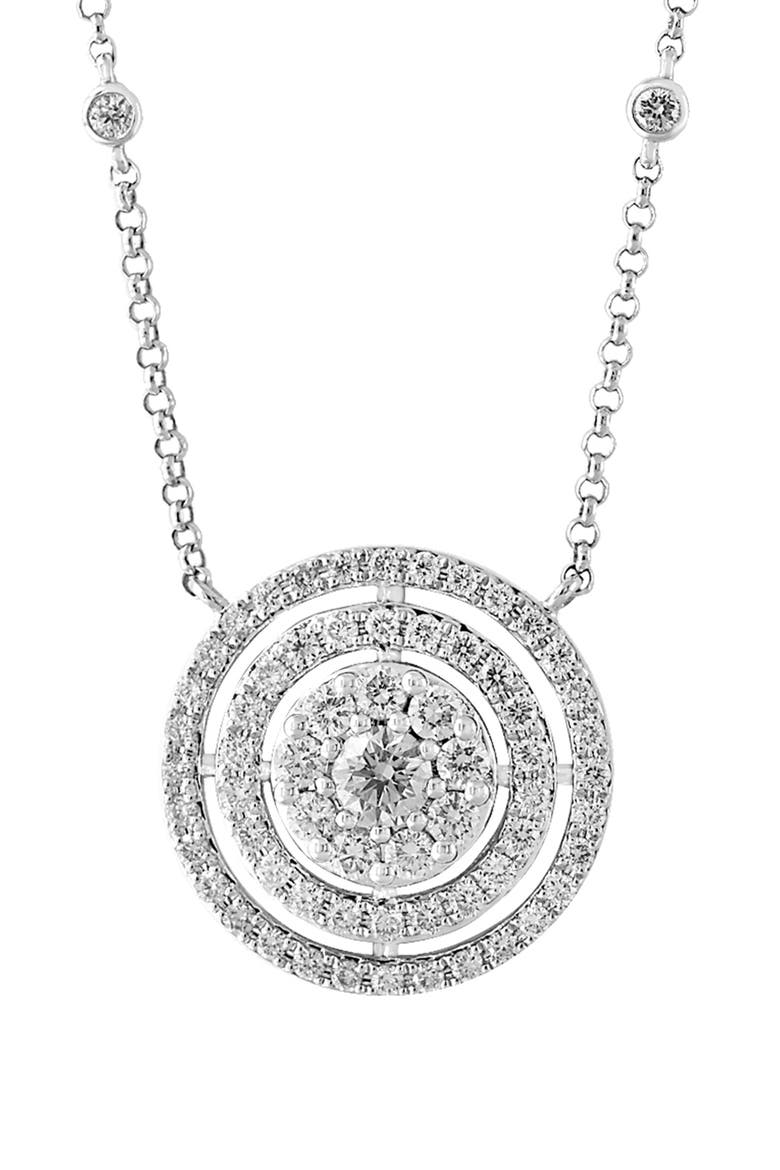 Lab Grown Diamond Sterling Silver Pendant Necklace, Alternate, color, SILVER