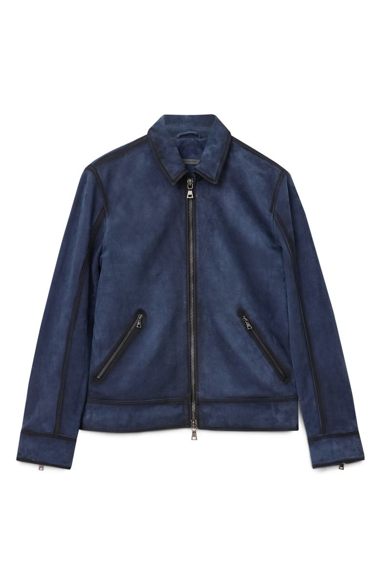 John Varvatos Benjamin Suede Jacket, Alternate, color, Lake Blue