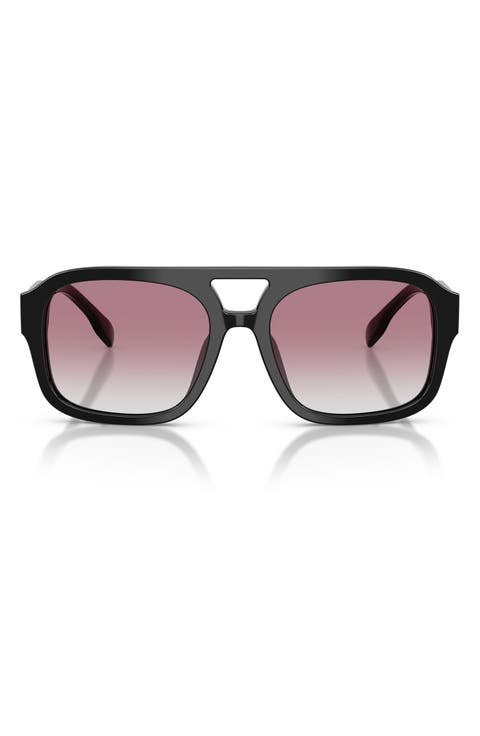 53mm Gradient Pilot Sunglasses