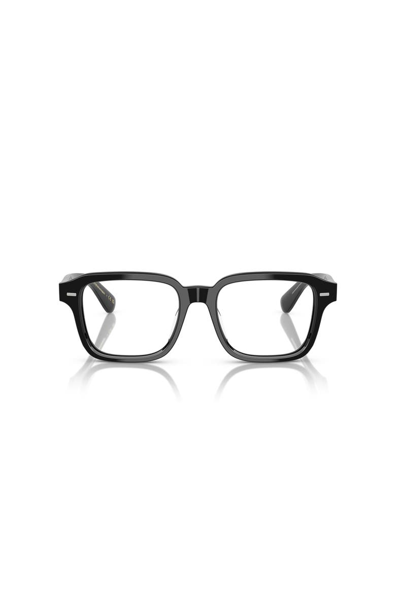 Oliver Peoples 51mm Rectangle optical glasses, Alternate, color, Black
