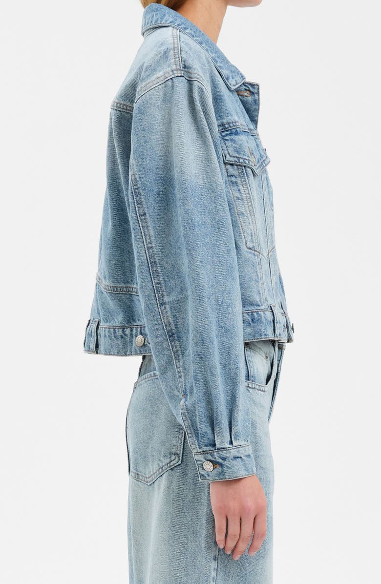 DAZE Bestie Crop Denim Jacket, Alternate, color, Caught Up