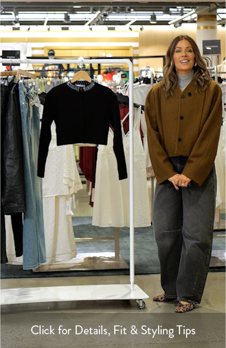 Rhinestone Collar Cardigan, sales video thumbnail