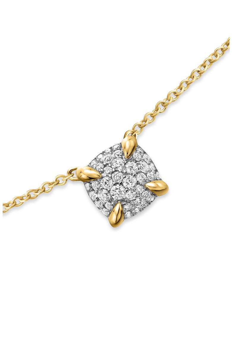 Petite Chatelaine® 18K Yellow Gold & Diamond Pendant Necklace, 7mm, Alternate, color, DIAMOND