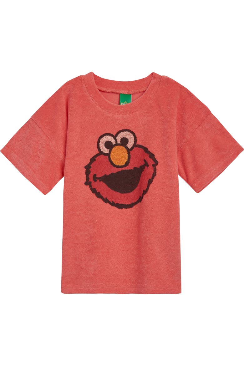 Elmo T-Shirt and Shorts Set with Bucket Hat, Alternate, color, Elmo Red Stripe