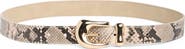 Steve Madden Snakeskin Embossed Faux Leather Belt