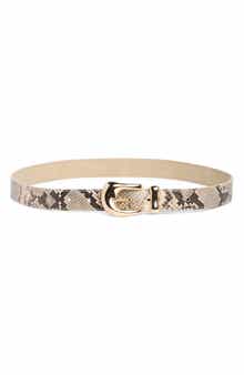 Steve Madden Snakeskin Embossed Faux Leather Belt