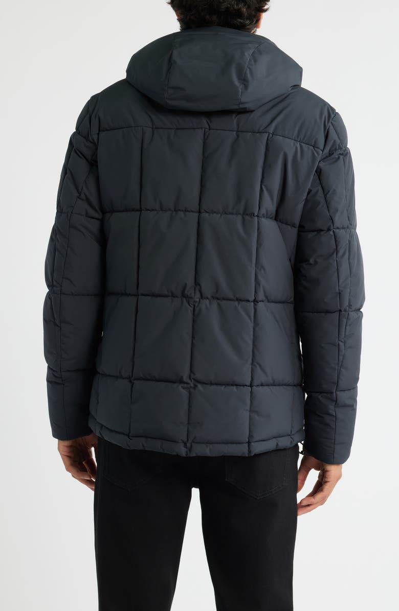 Save The Duck Fraser Water Resistant Quilted Hooded Parka, Alternate, color, Black