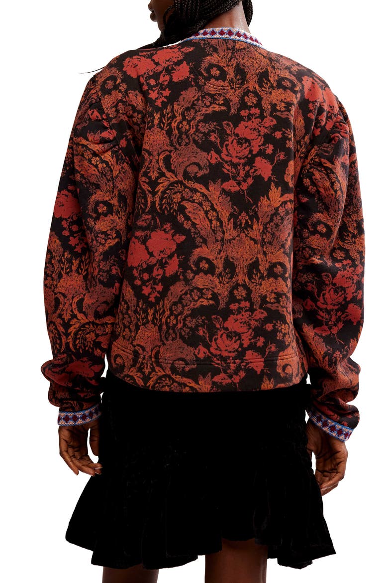 Contrast Trim Button-Up Jacket, Alternate, color, BLEACHED COMBO