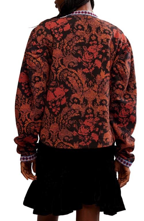 Free People Contrast Trim Button-up Jacket In Bleached Combo