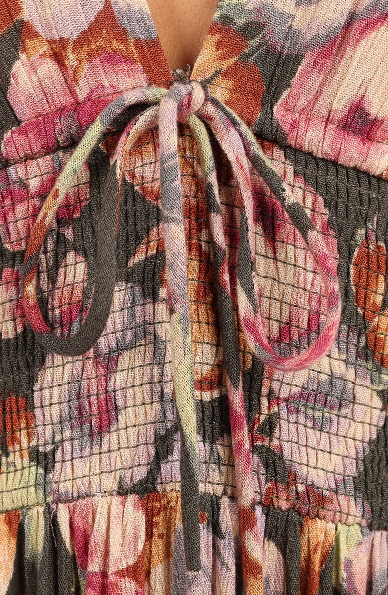 Petal & Pup Benson Floral Maxi Dress, Alternate, color, Dark Green/ Multi