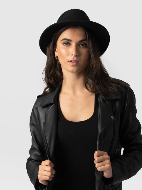 Saint And Sofia Saint + Sofia Ramona Studded Hat In Black