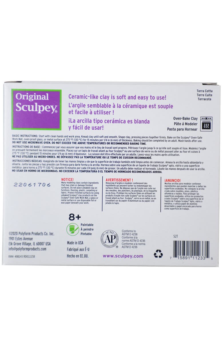 Original Sculpey Terra Cotta, 1.75 lb Polymer Oven Bake Clay, Alternate, color, Multicolored