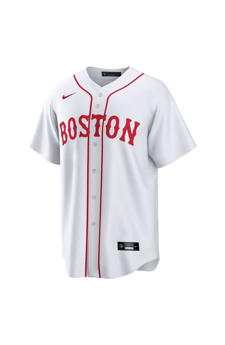 Nike Men's Nike Rafael Devers White Boston Red Sox 2021 Patriots' Day Official Replica Player Jersey, Alternate, color, 