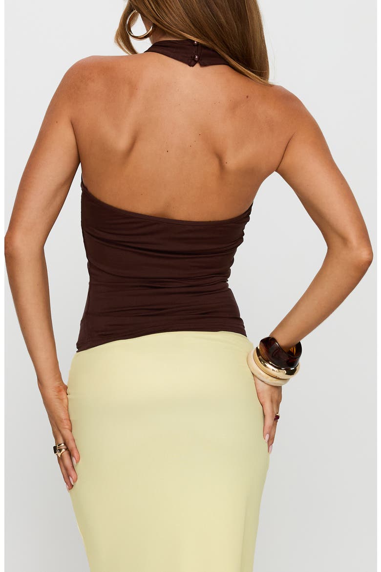 Quell Halter Top, Alternate, color, CHOCOLATE