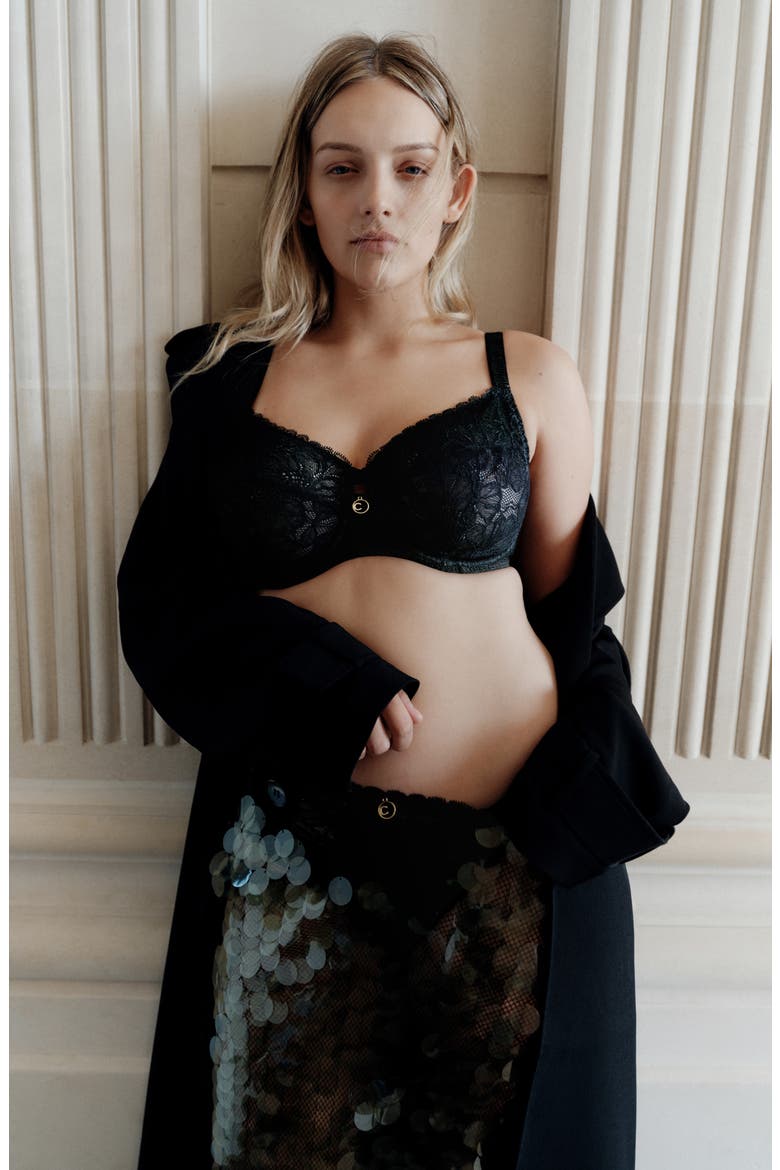 Sublime Full Coverage Underwire Bra, Alternate, color, BLACK