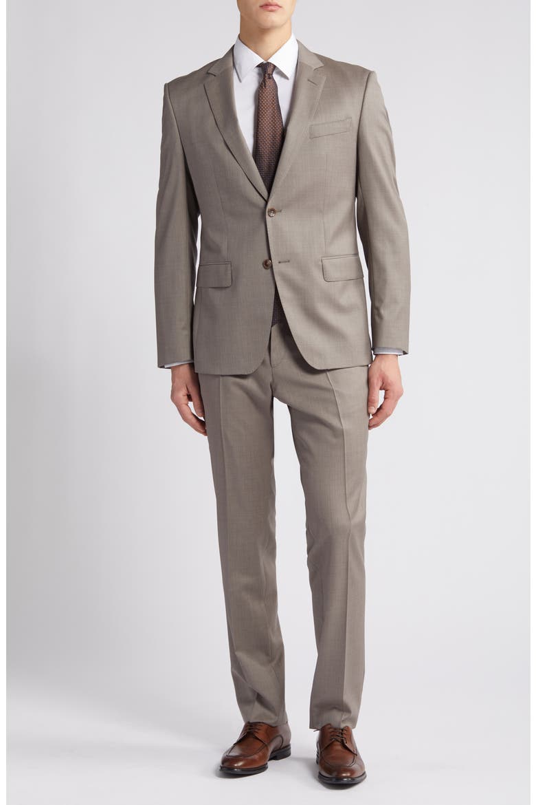 Huge Solid Wool Suit, Main, color, LT BGE