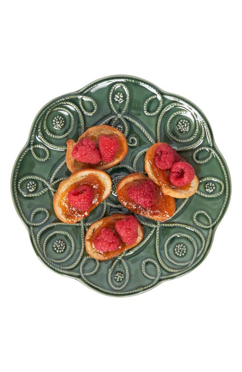 Juliska Veronica Beard Jardins Du Monde Assorted Green Party Plates, Set Of 4 In Basil