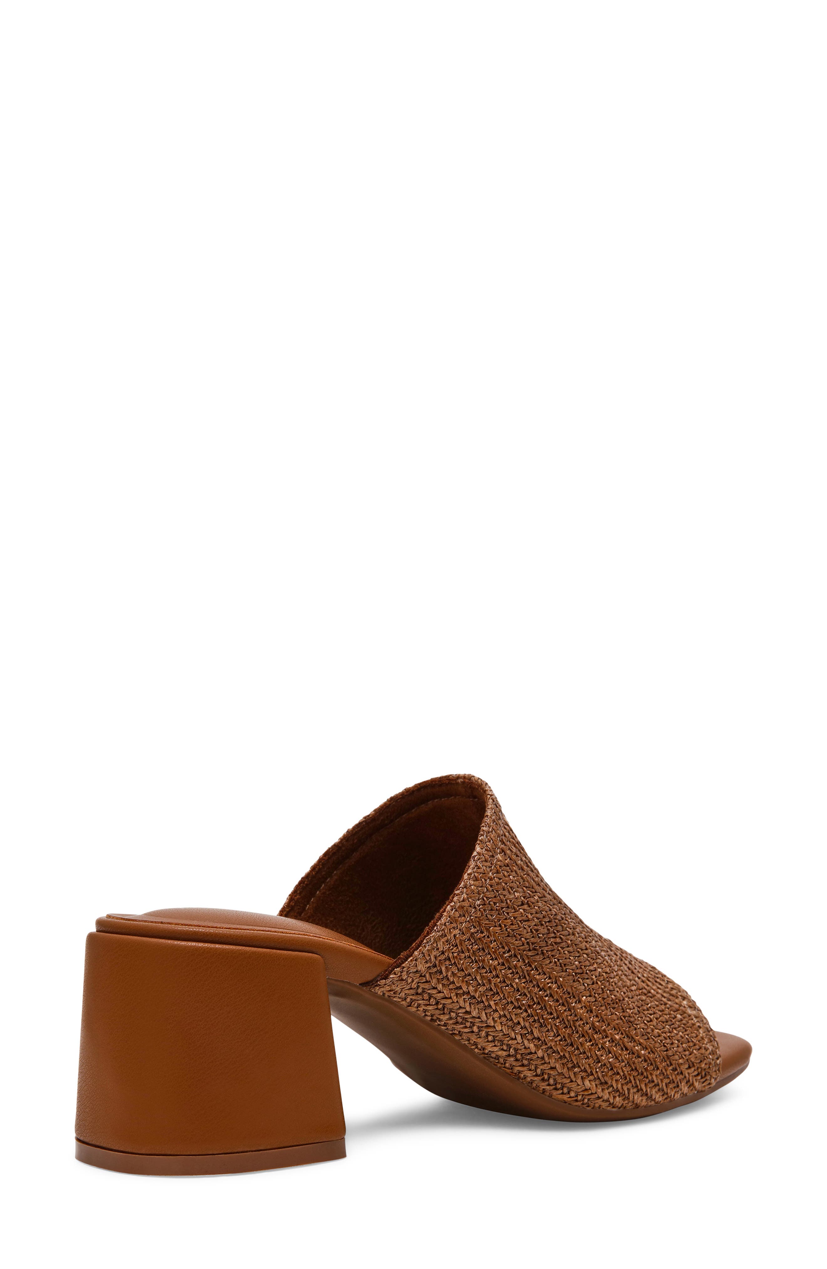 Flutter Slide Sandal, Alternate, color, BROWN RAFFIA