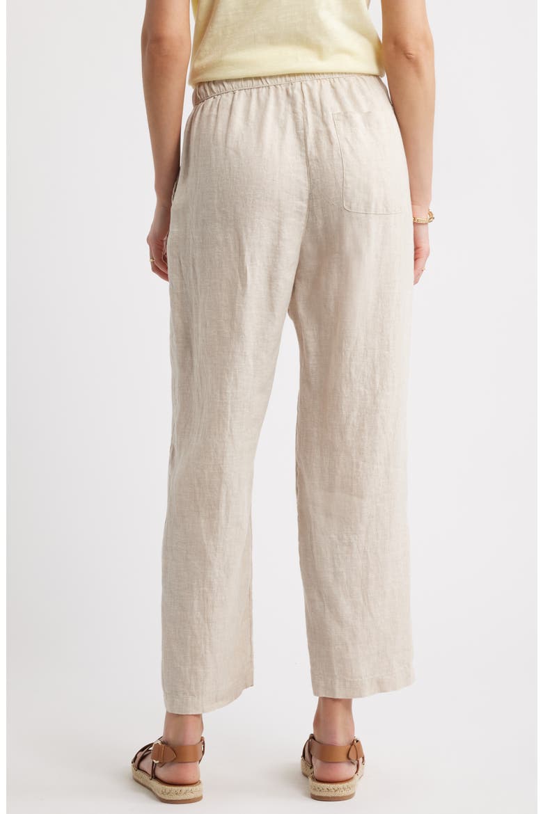 Easy Straight Leg Linen Pants, Alternate, color, FLAX