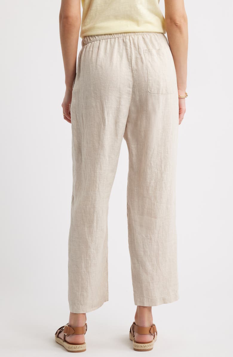 Caslon<sup>®</sup> Easy Straight Leg Linen Pants, Alternate, color,