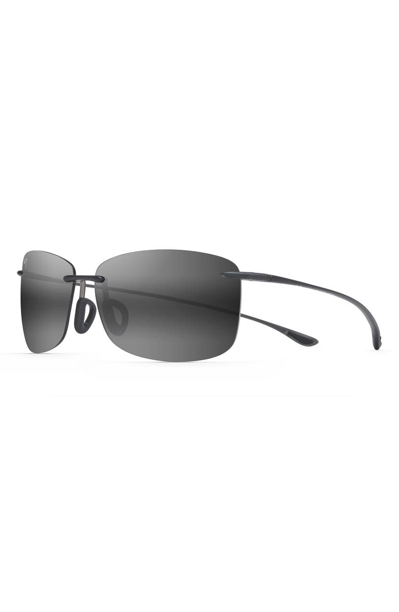 Maui Jim Akau 62mm PolarizedPlus2<sup>®</sup> Rimless Rectangular Sunglasses, Alternate, color, 