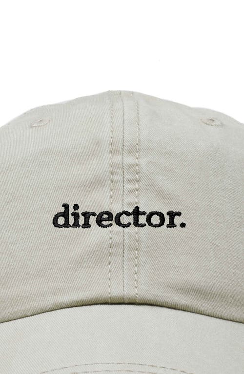 Dalix Director Embroidered Low Crown Cap In Washed Stone White