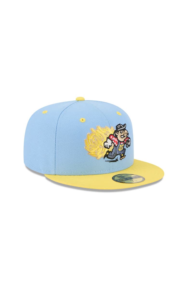 New Era Men's New Era  Light Blue Amarillo Sod Poodles Theme Nights 59FIFTY Fitted Hat, Alternate, color, Light Blue