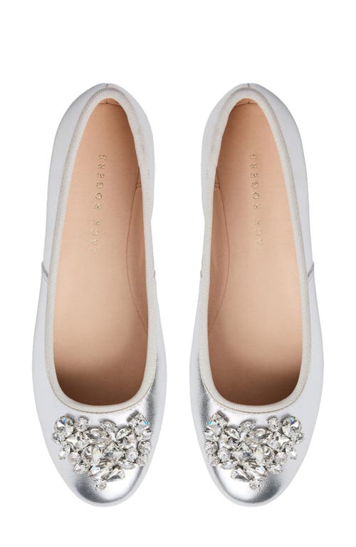 Jack Rogers Ellina Embellished Ballet Flat In Silver