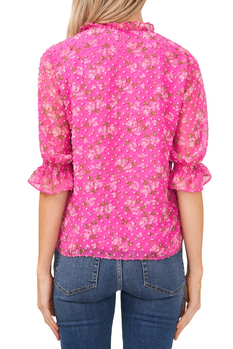 Print Clip Dot Blouse, Alternate, color, PINK MULTI