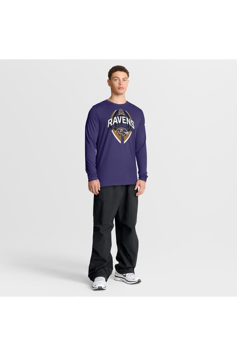 Men's Nike Purple Baltimore Ravens Primetime Legend Icon Performance Long Sleeve T-Shirt, Alternate, color, Purple