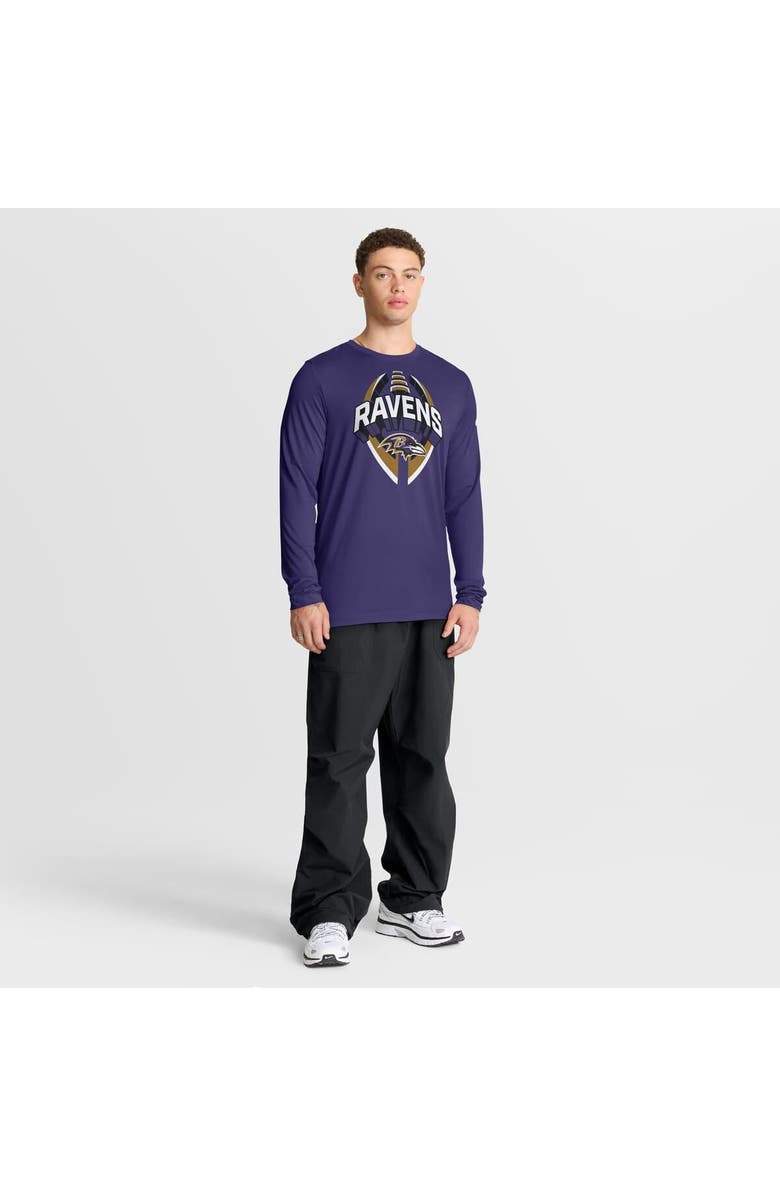 Nike Men's Nike Purple Baltimore Ravens Primetime Legend Icon Performance Long Sleeve T-Shirt, Alternate, color, Purple