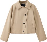 MANGO TEEN Short Double-breasted Trench Coat