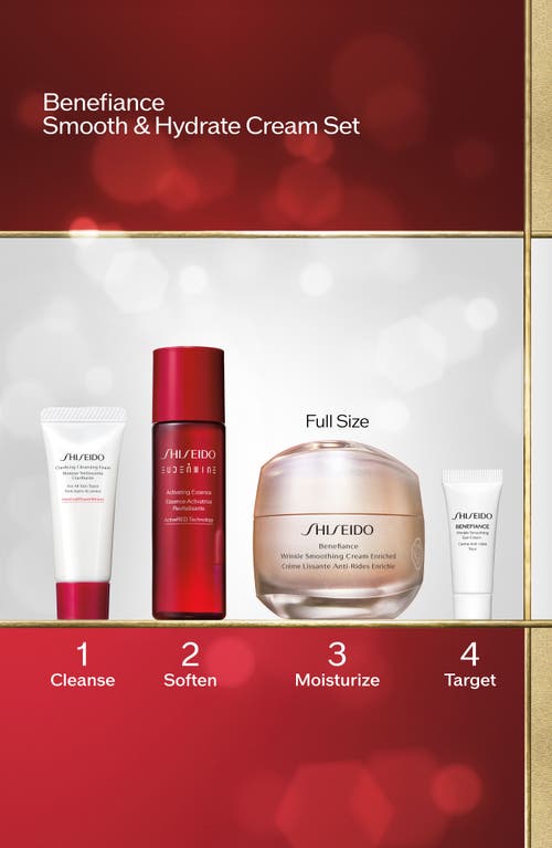 Shiseido Smooth & Hydrate Cream Set $124 Value In Transparent