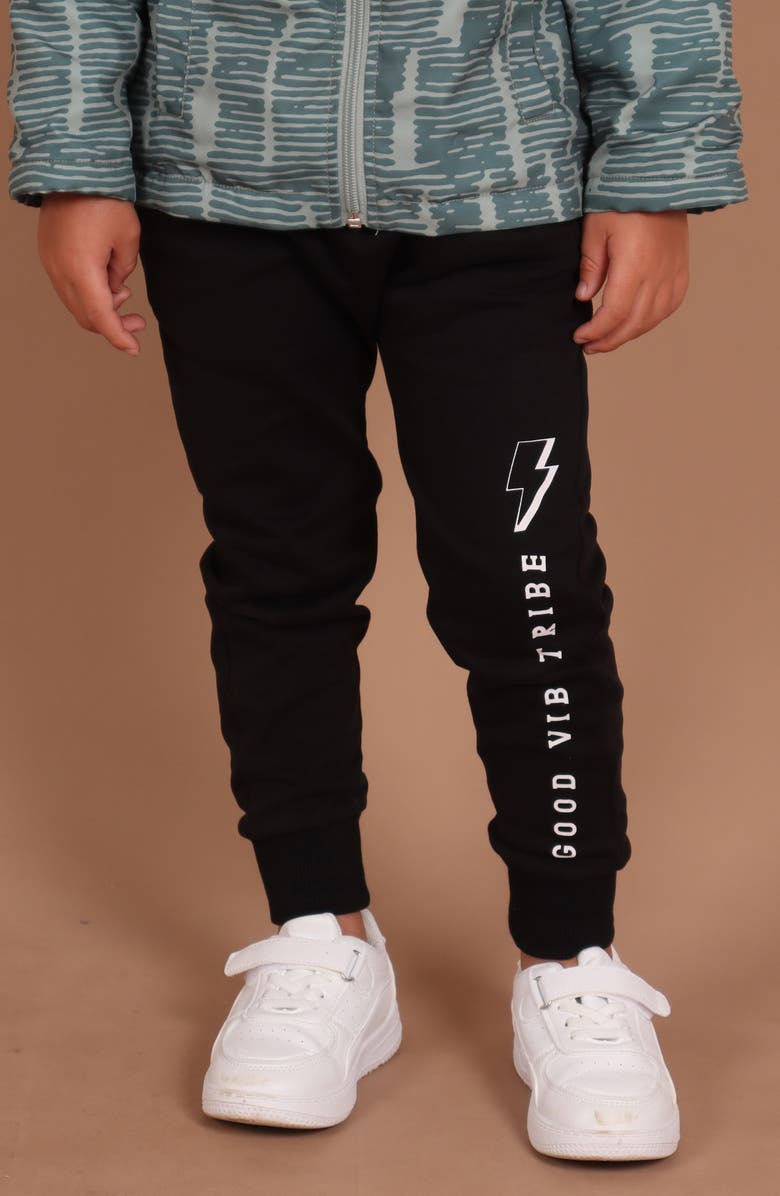 TINY TRIBE Kids' Good Vibe Joggers, Alternate, color, Black
