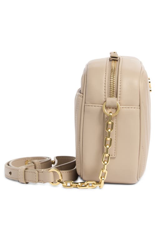 Stuart Weitzman Reana Quilted Leather Camera Crossbody Bag In Brown