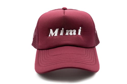 Rey To Z Mimi Foam Trucker Hat In Burgundy