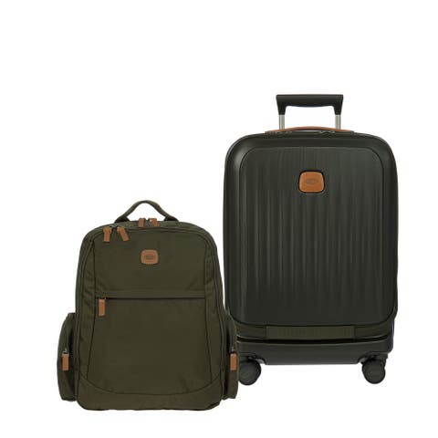 2 Piece Set - Taormina Front Pocket 21" Carry-On Spinner & X-Travel Nomad Backpack