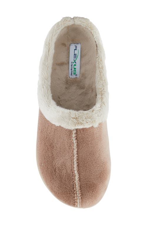 Flexus By Spring Step Aushana Faux Fur Mule Slipper In Neutral