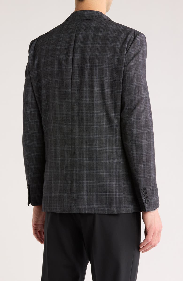 Calvin Klein Plaid Wool Blend Two-Button Sport Coat, Alternate, color,