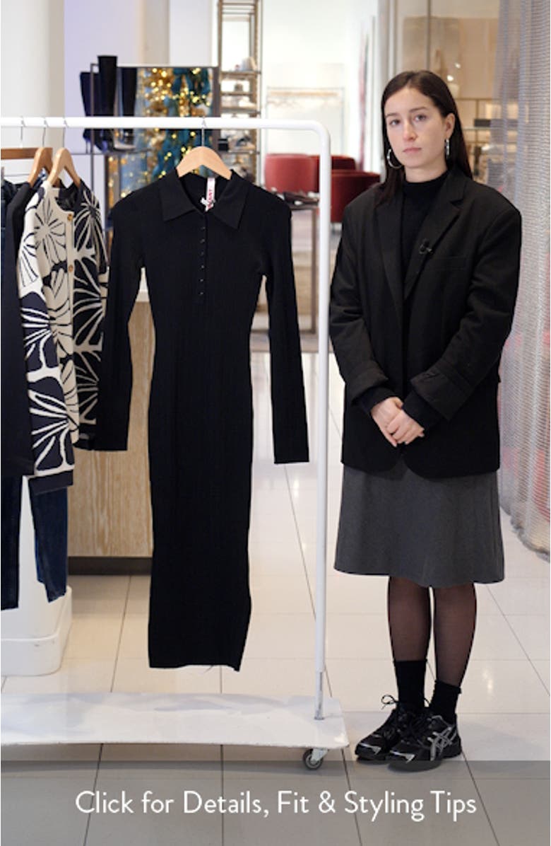 Sabra Long Sleeve Rib Sweater Dress, sales video thumbnail