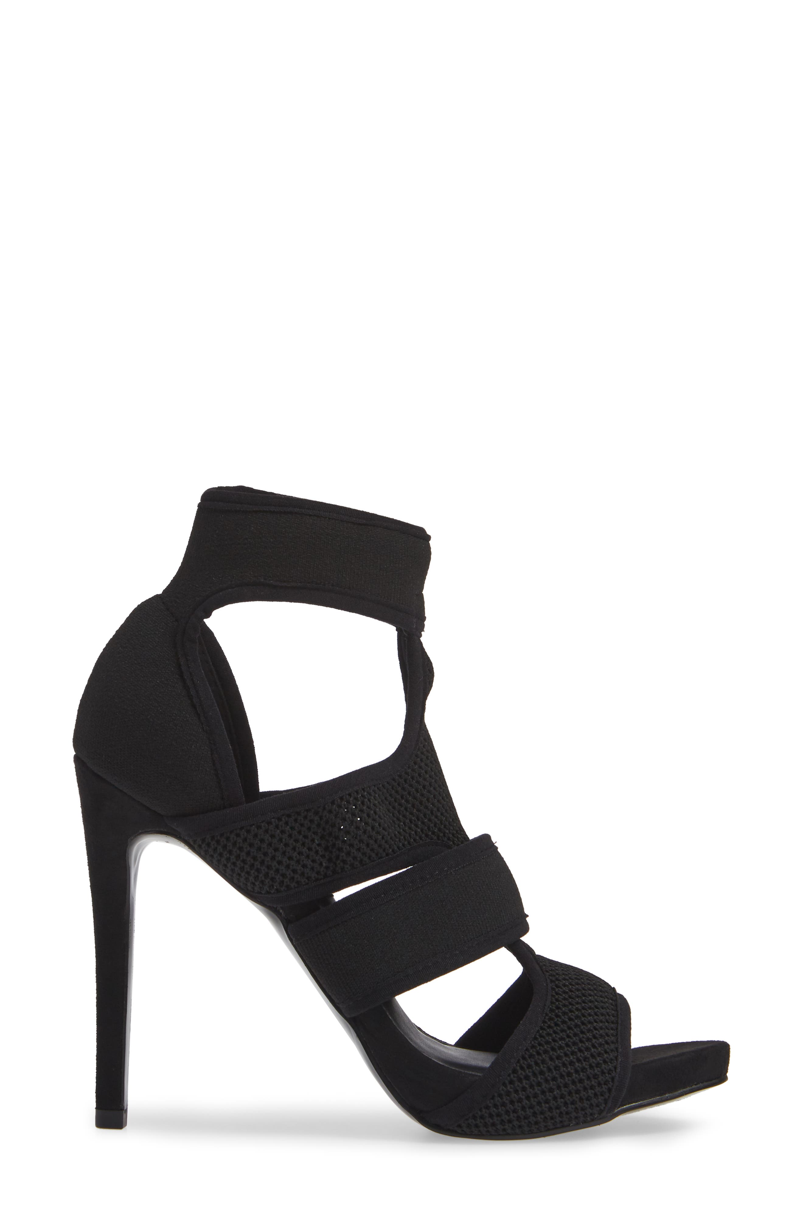 Linked Sandal, Alternate, color, BLACK