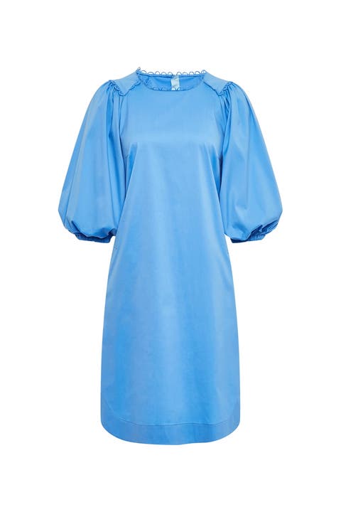 Effortless A-Line Balloon Sleeve Dress