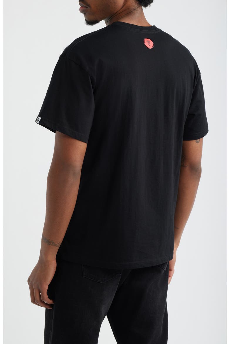 Origami Cotton Graphic T-Shirt, Alternate, color, BLACK