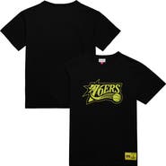Mitchell & Ness Men's Mitchell & Ness Black Philadelphia 76ers Hardwood Classics Neon Nights Premium T-Shirt