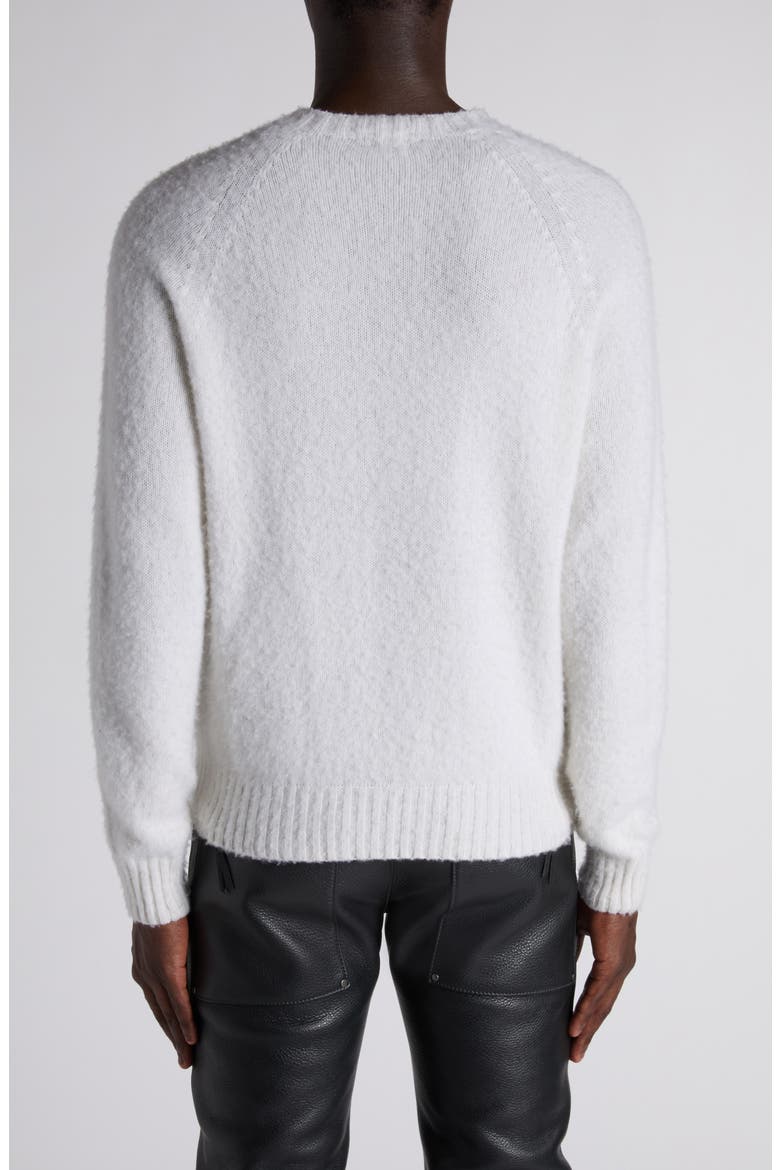 Scottish Teasel Cashmere Crewneck Sweater, Alternate, color, AW003 CHALK