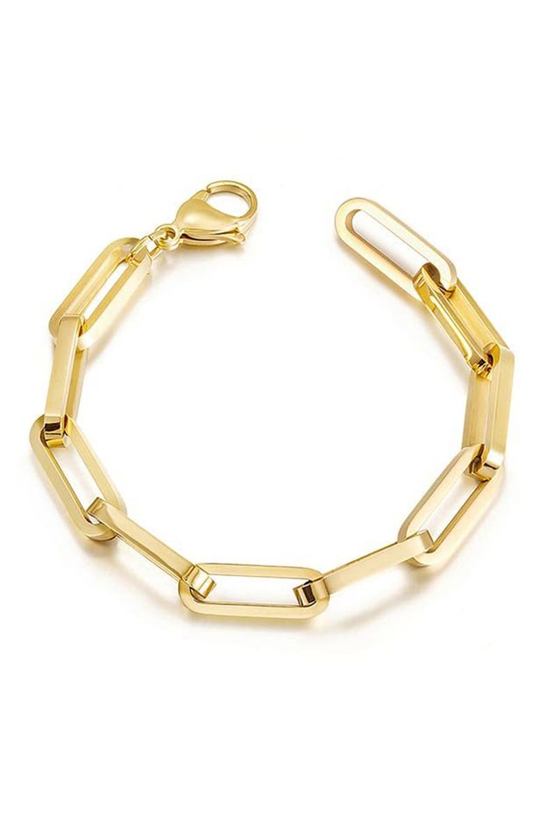 Oversize Paper Clip Chain Bracelet, Main, color, GOLD